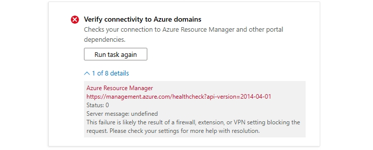 connectivity to Azure domain