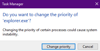 Is it safe to increase the priority of Windows Explorer and/or Task ...