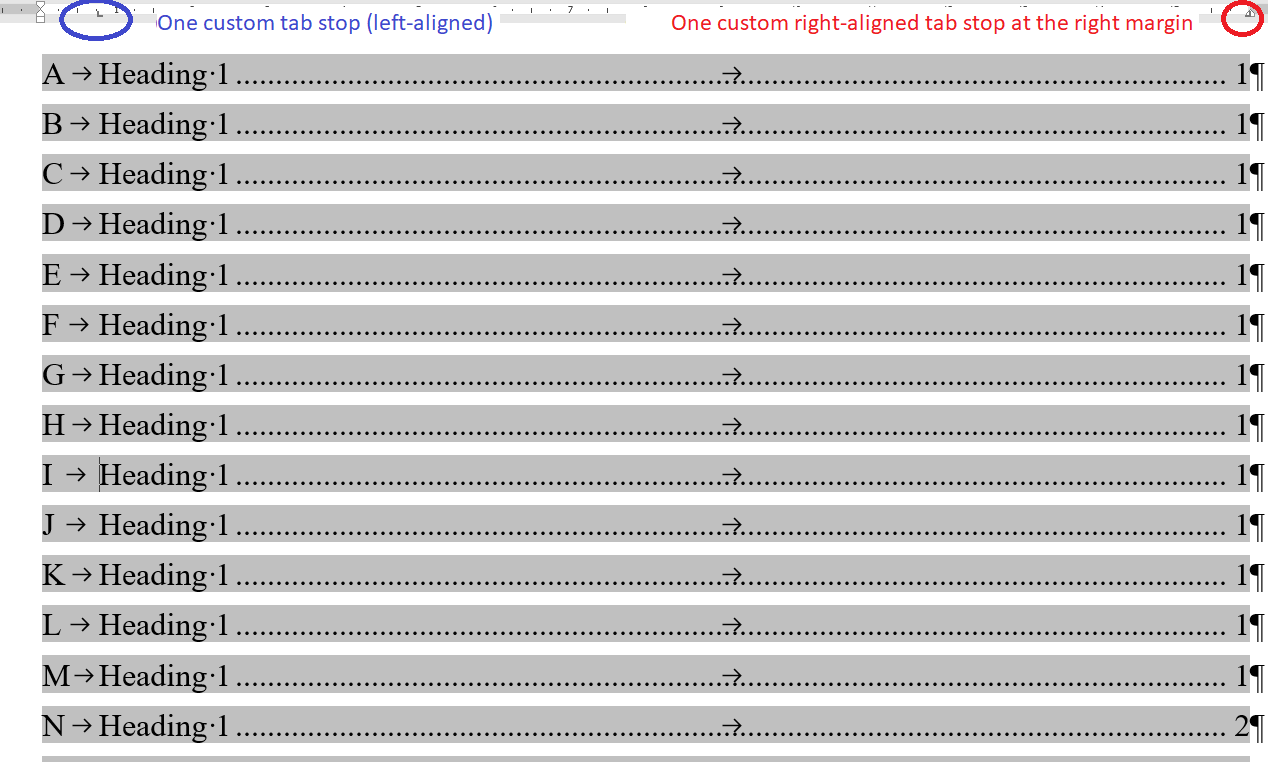 Word Table of Contents Bullet/Tab Issue - Microsoft Q&A