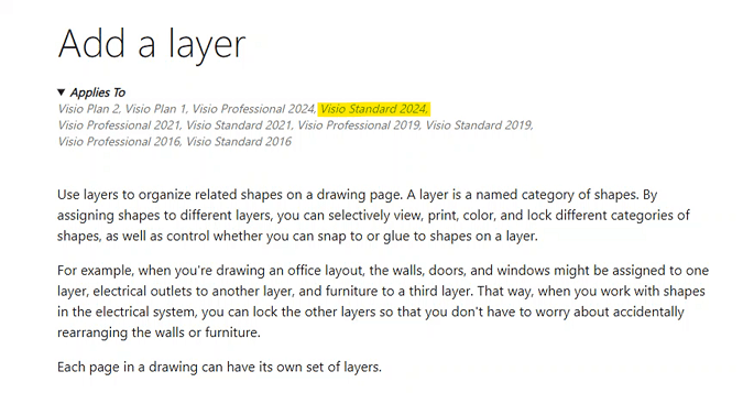 About Visio standard 2024 features - Microsoft Q&A