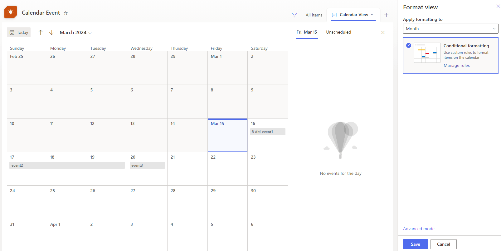 Apply a color (views) legend in a Sharepoint list modern calendar view ...
