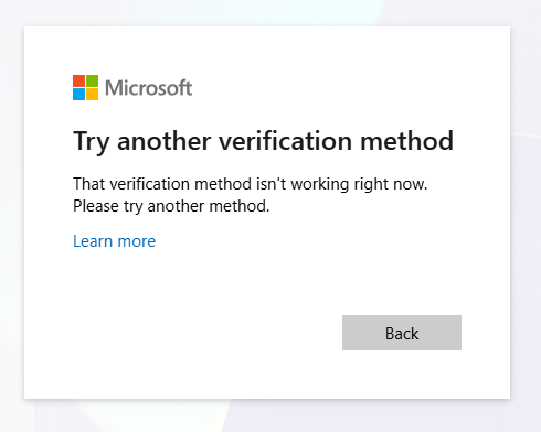 I entered the verification code sent to my phone number twice to change ...