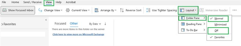 Unread Mail Notification Counter in the folder pane, has moved close to ...