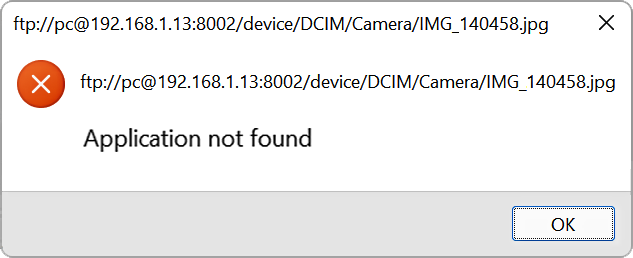 Pop up error