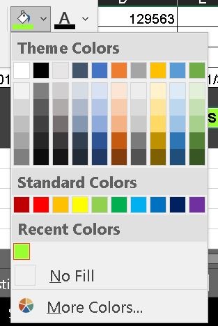 microsoft excel - cell colors - Microsoft Q&A