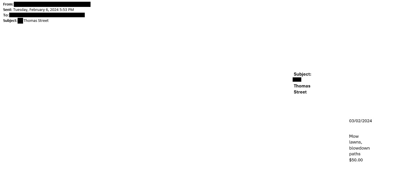 Body text in successive emails from one specific sender is increasingly ...