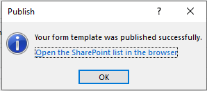 Infopath cannot publish to Sharepoint list - Microsoft Q&A