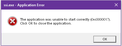Error 0xc0000017 - Application failed to open - Microsoft Q&A