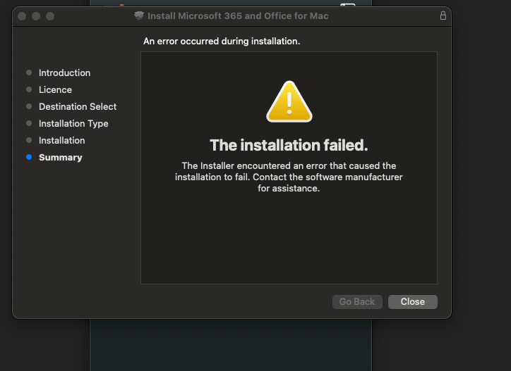 Unable to install Business Licence Office 365 on my work Mac - no error ...