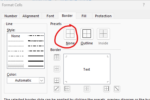 i want to delete diagonal lines in formatting - Microsoft Q&A