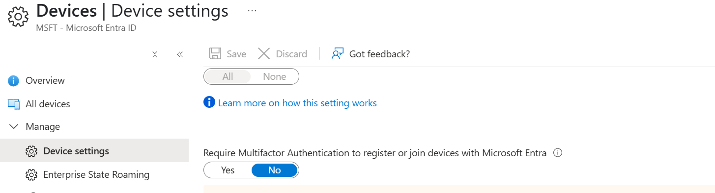 how to disable mfa for intune devices during autopilot - Microsoft Q&A