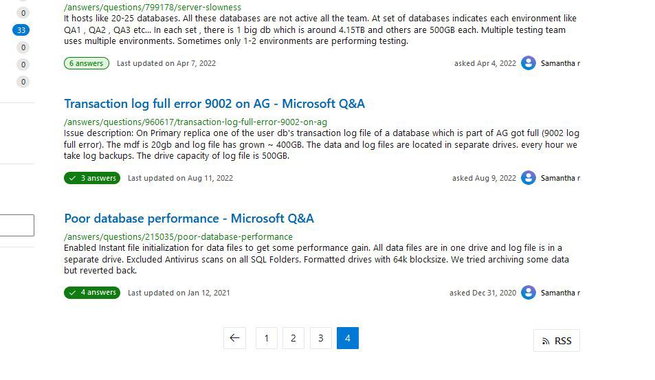 Non-technical question : How can I see all my threads - Microsoft Q&A