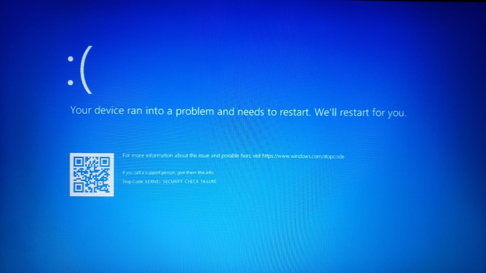 W10-64 ñ instala sobre W7-32 - (“Stop Code: KERNEL SECURITY CHECK