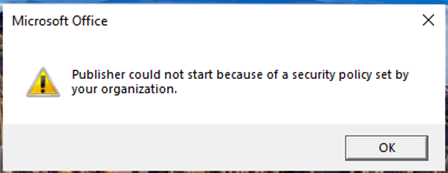 Publisher Error Message 2