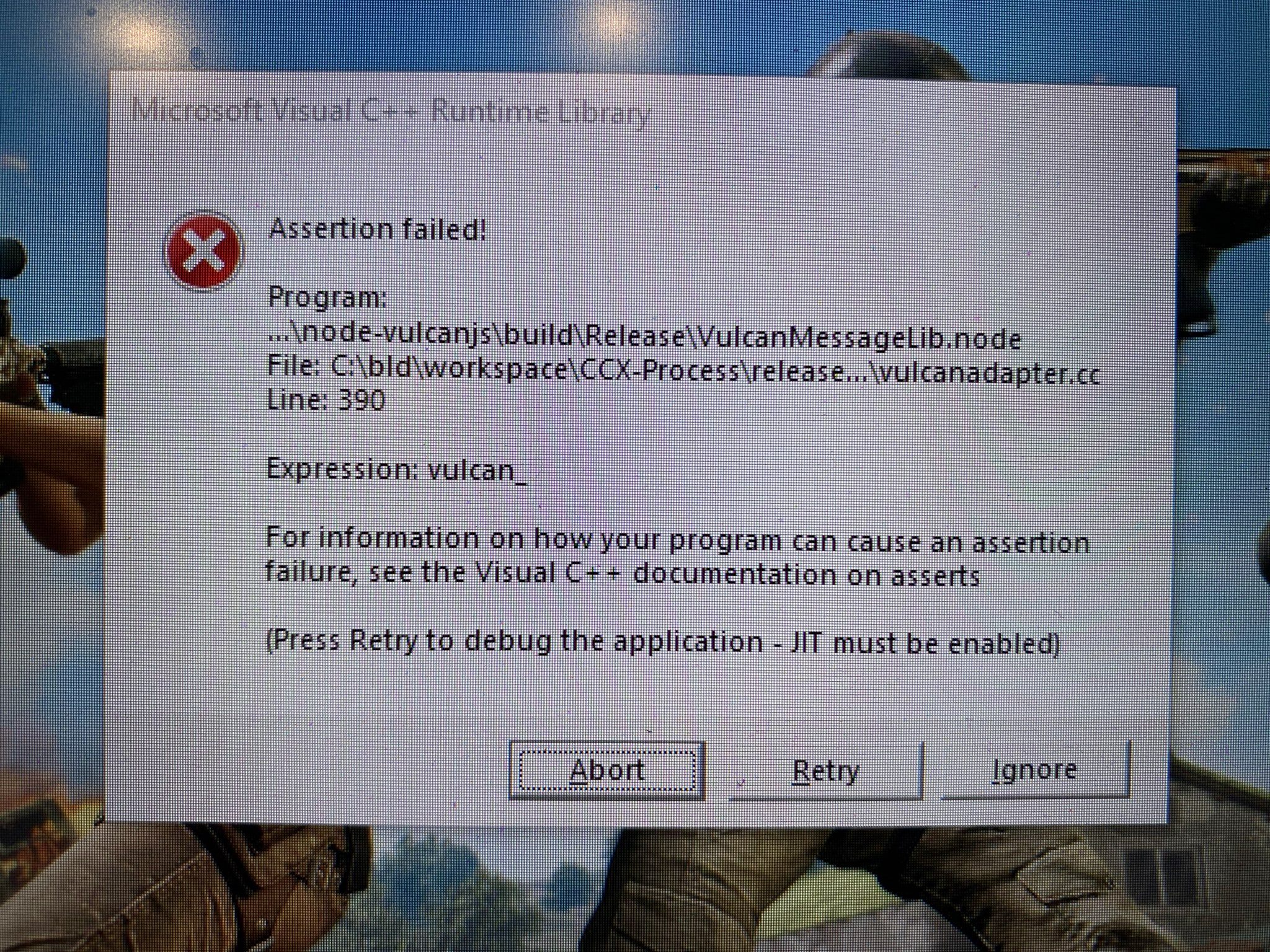How to fix this problem? Assertion Failed - Microsoft Q&A