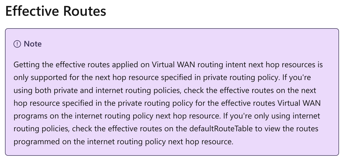 how to get effective routes from azure firewall in vhub - Microsoft Q&A