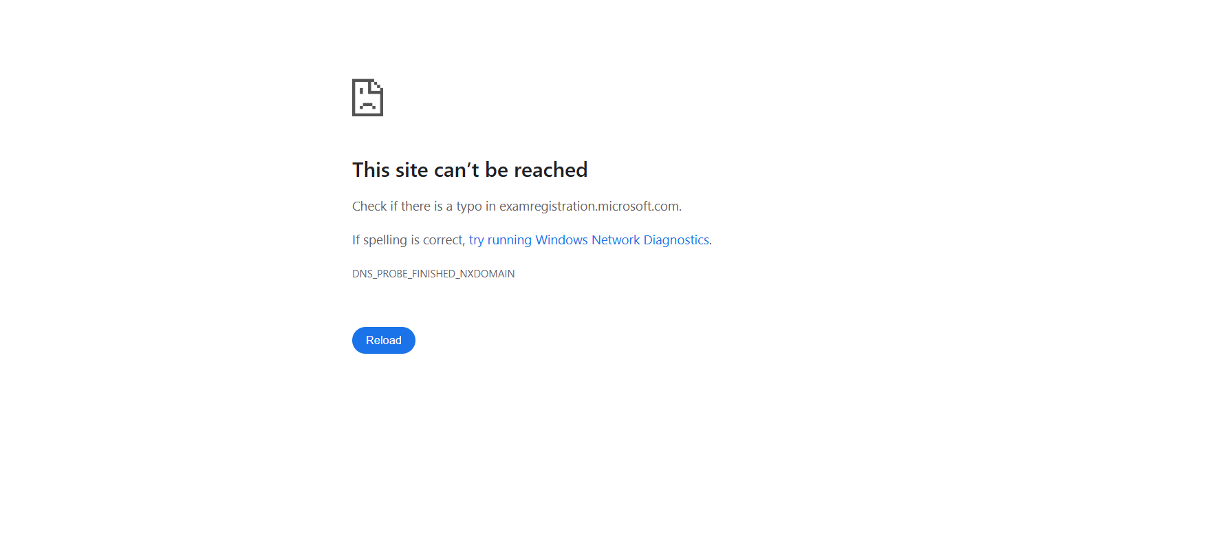 I WAS TRYING TO SCHEDULE AI 900 EXAM BUT I AM GETTING SITE CAN'T BE ...