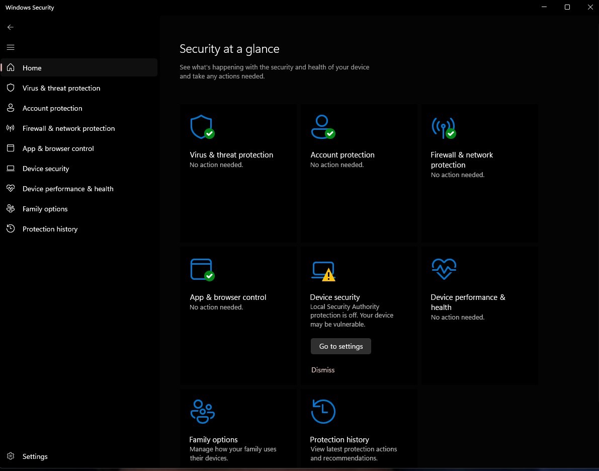 Defender Local Device Security Error - Win11 Pro - Microsoft Q&A