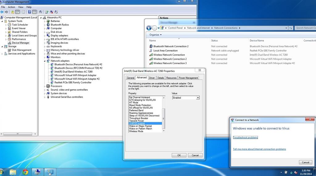 Unable to connect to WPA2-PSK on Windows 7 Ultimate 64 bit with device ...