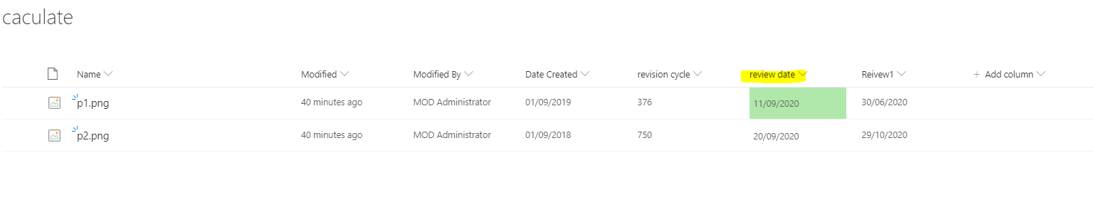 Format Review Date column - Microsoft Q&A