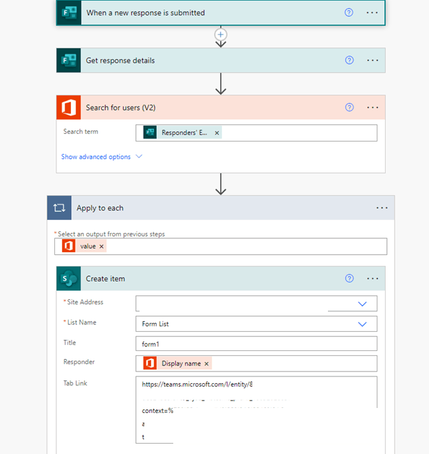 Get forms survey result link, and add it to a list item - Microsoft Q&A