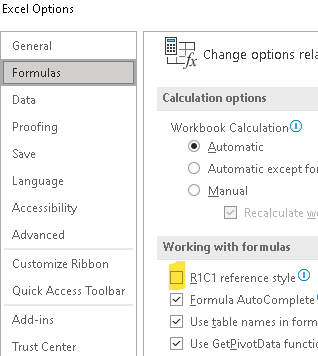 R1C1 reference style - Microsoft Q&A