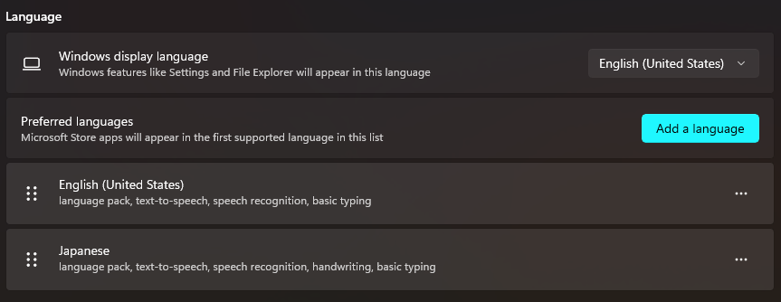 display language to not also be an input language. - Microsoft Q&A