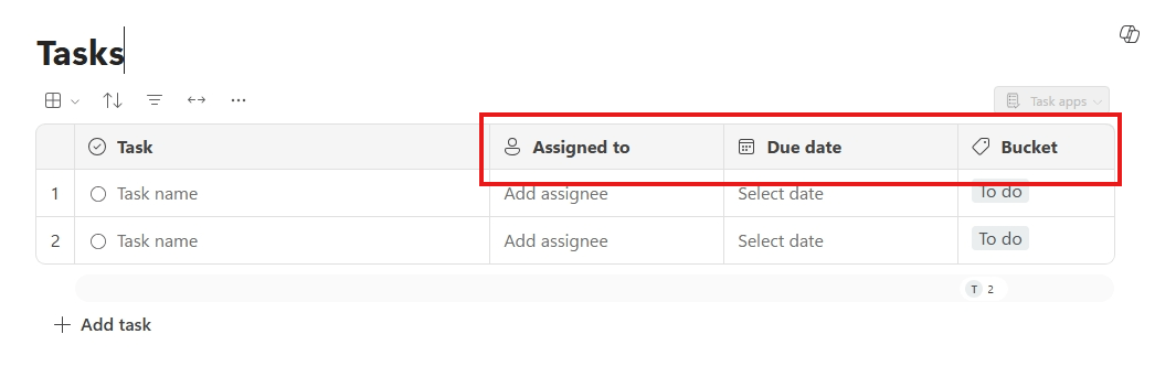 How do you make a task column in a loop table? - Microsoft Q&A