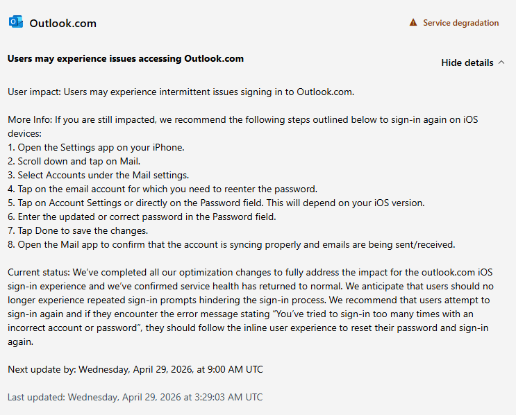 You've tried to sign in too many times with an incorrect account or ...