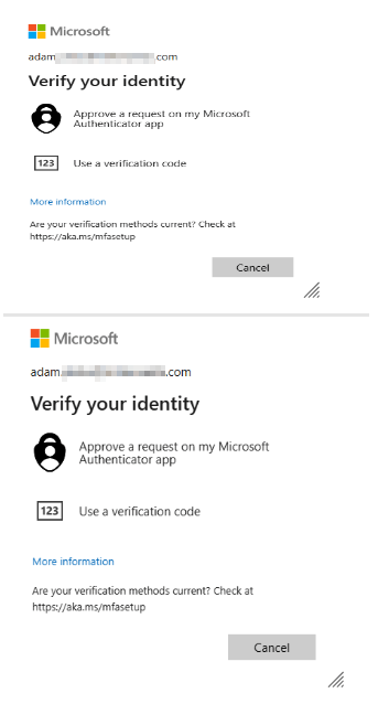 Cannot use my two factor auth with Microsoft Authenticator with one of ...