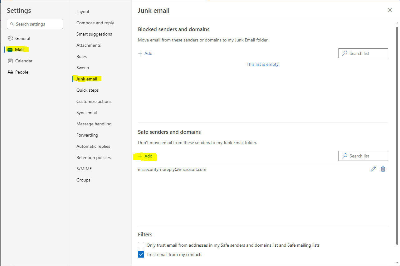 Emails from China going to Junk Email. I have rules setup and marked as ...