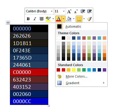 Font Color Automatic - Microsoft Q&A