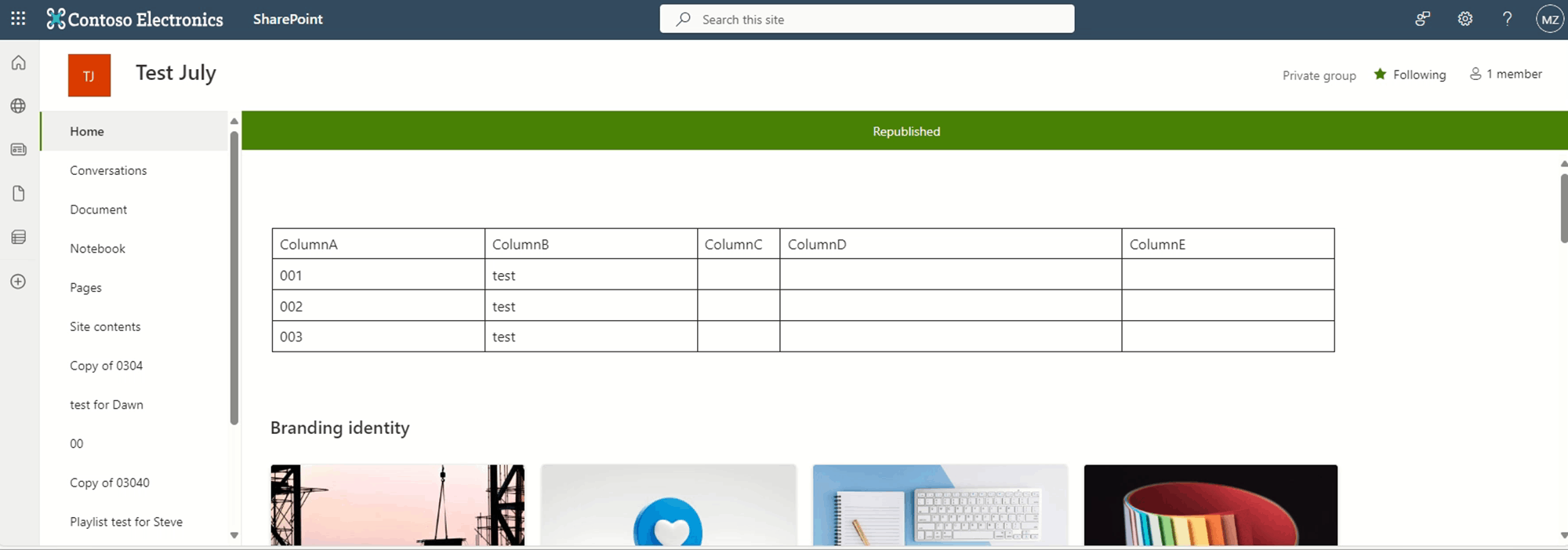 Full-Size Table are Changing in Width in Site Pages Edit Mode ...