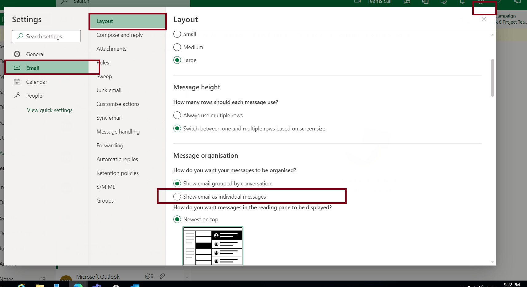 请问，网页版邮箱出现同一主题的邮件都合并在一起，如何取消合并，变成一封封的邮件对话呀？ - Microsoft Q&A