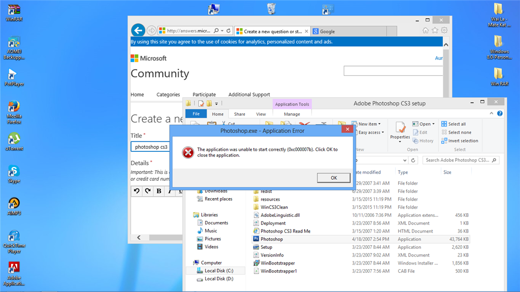 その他 Adobe Photoshop CS3 Photoshop cs3 error 