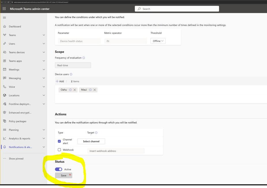 Unable to Create Rules in Team Admin Center - Microsoft Q&A