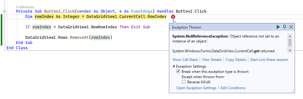 DataGridView row delete Microsoft Q A