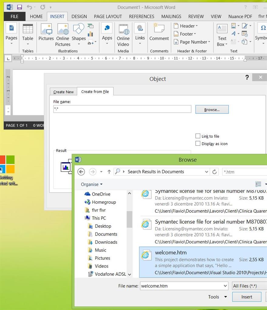 OLE errors embedding objects in documents - htmlfile error - Microsoft Q&A