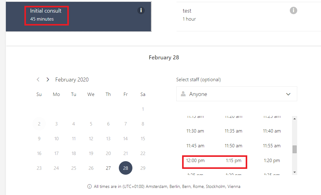 Microsoft Bookings - Time Increments - Microsoft Q&A