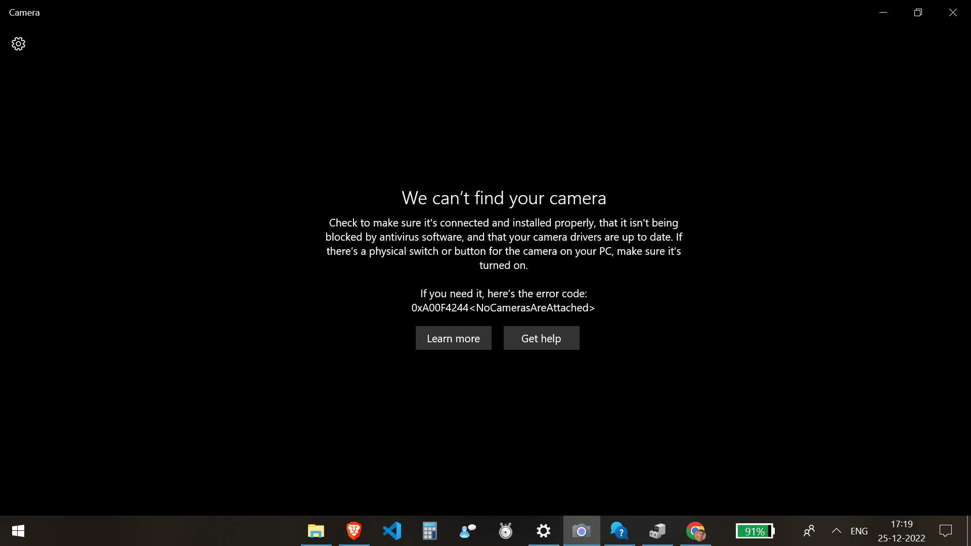 I don't know why my camera is not working I have tried everything I ...