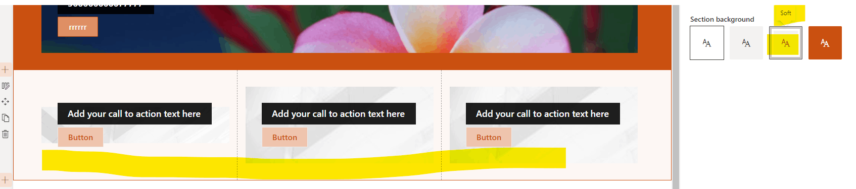Call to action button colours vary over one page. Why? - Microsoft Q&A