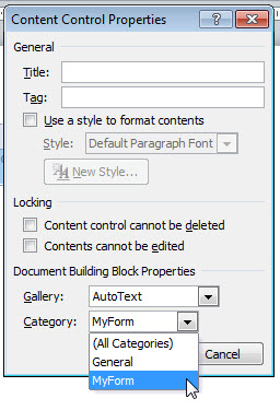 Need drop down options to insert different paragraphs within document ...