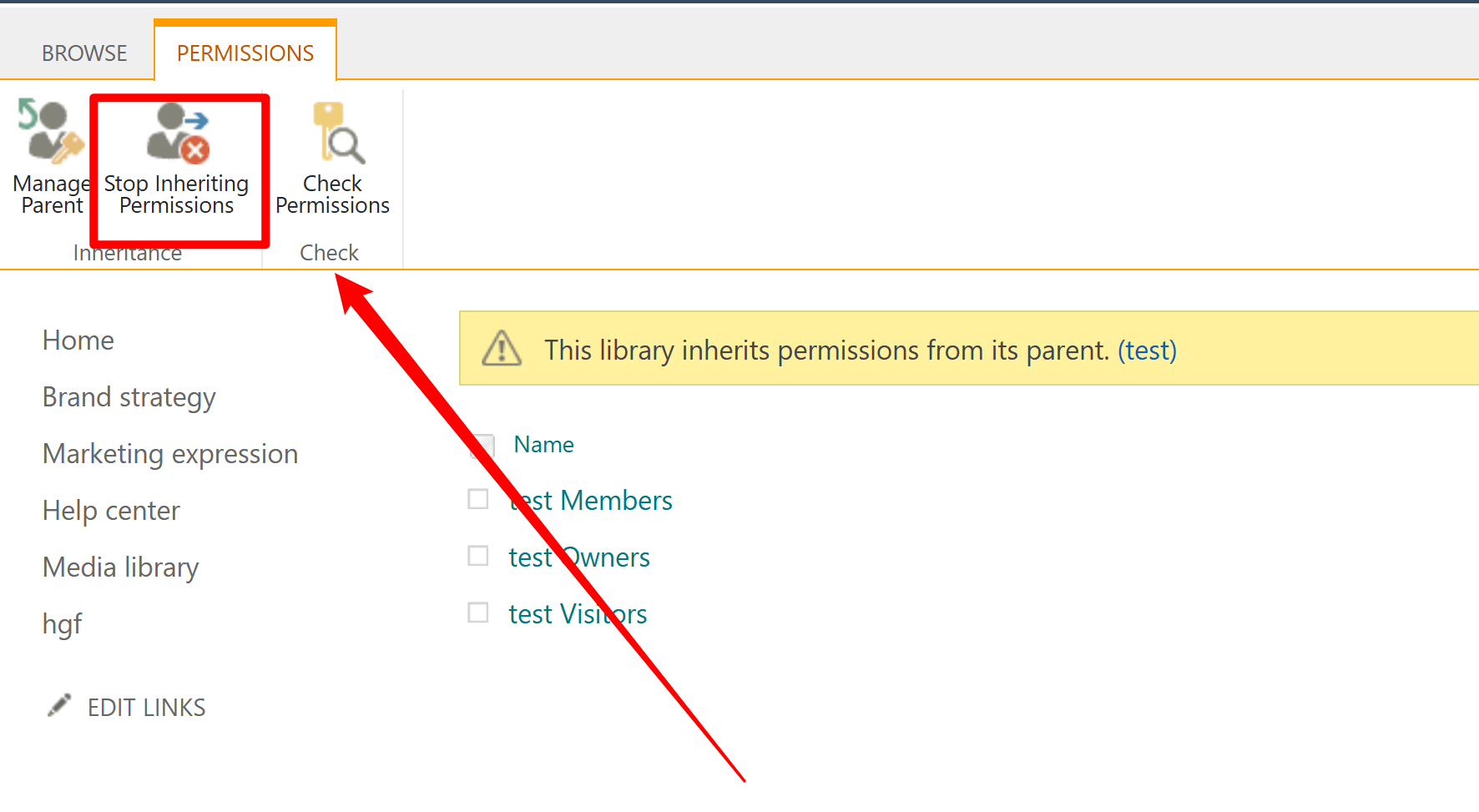 Default Permission in a Document Library in SharePoint - Microsoft Q&A
