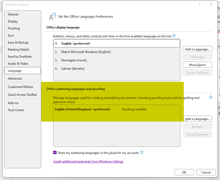 Proofing is not using English - Microsoft Q&A