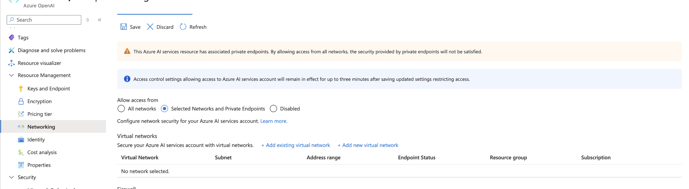 The vectorization endpoint returned status code '403' (Forbidden
