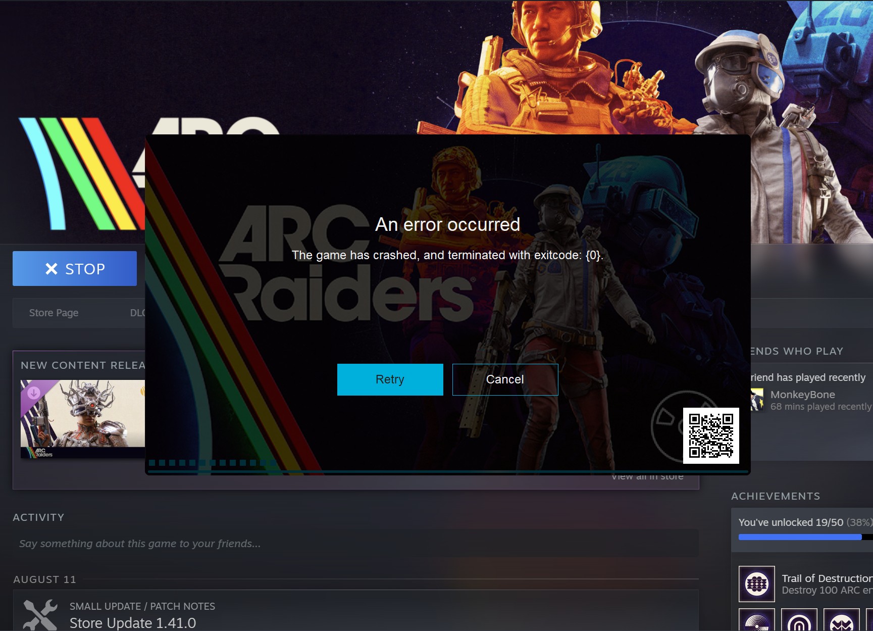 arc rider crashed
