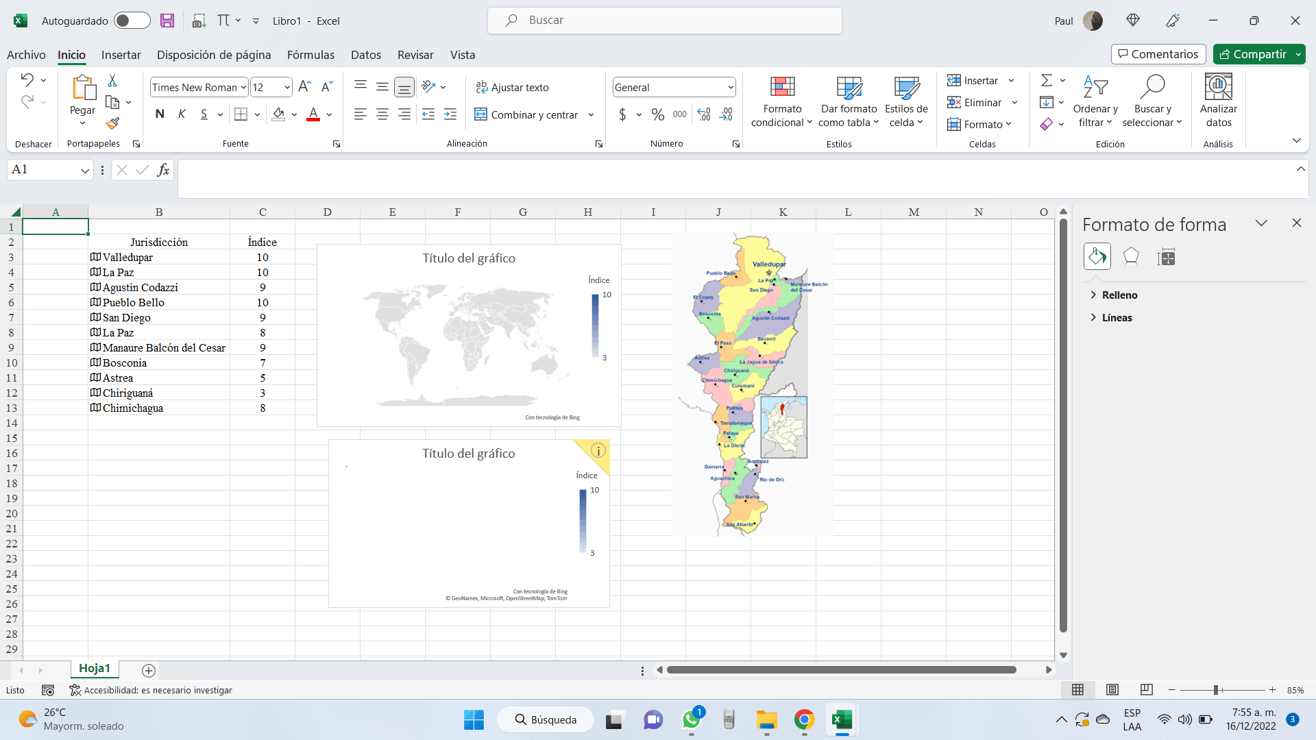 Herramienta Mapas Excel - Microsoft Q&A
