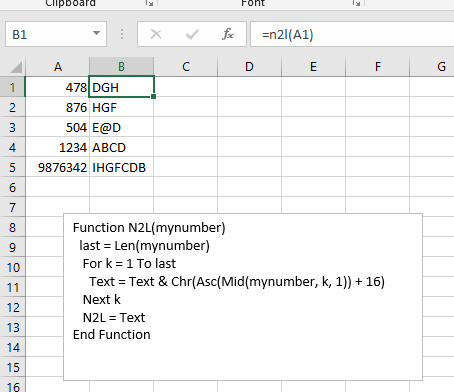 Formula to convert number for number to letters - Microsoft Q&A