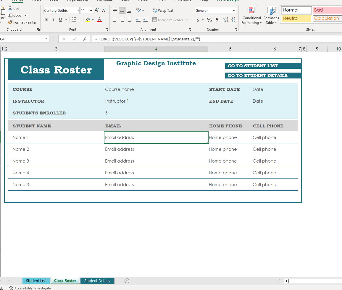 excel roster template