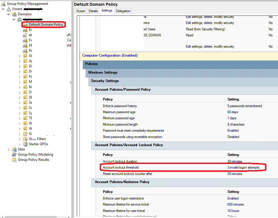 GPO won't lock AD users' account on offline computer Microsoft Q&A